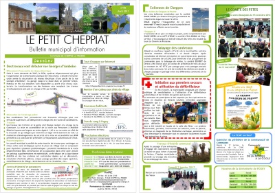 Le 'Petit Cheppiat', bulletin municipal d'information